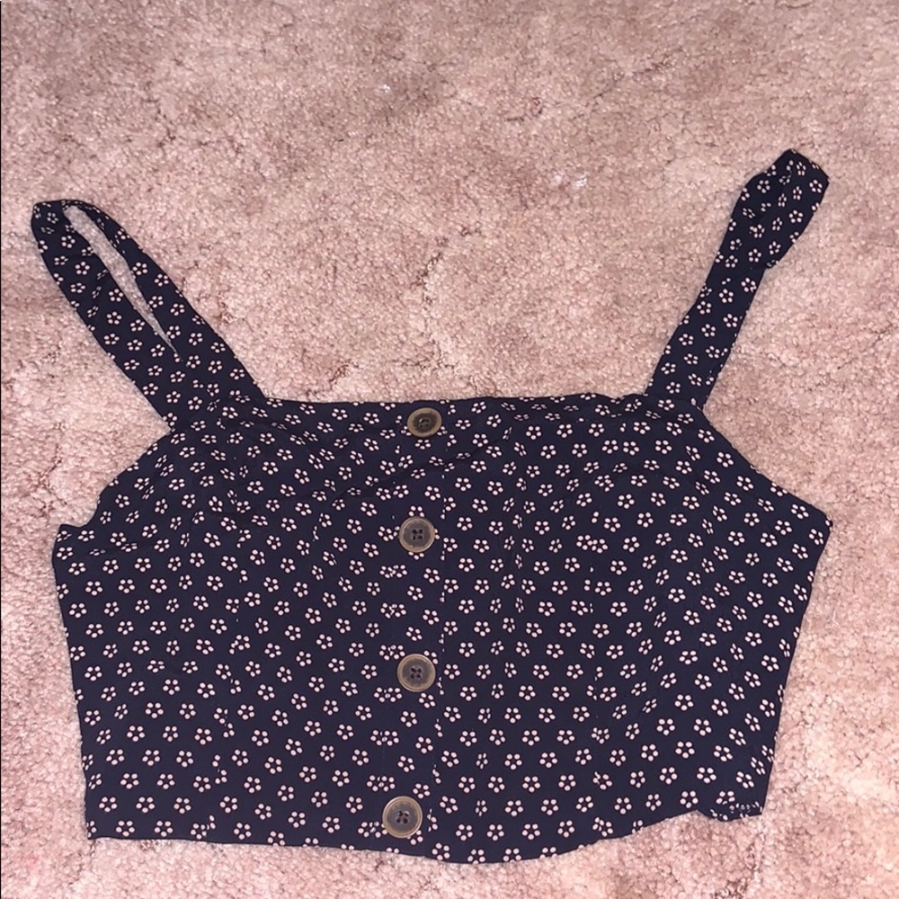 Floral Pattern Crop Top